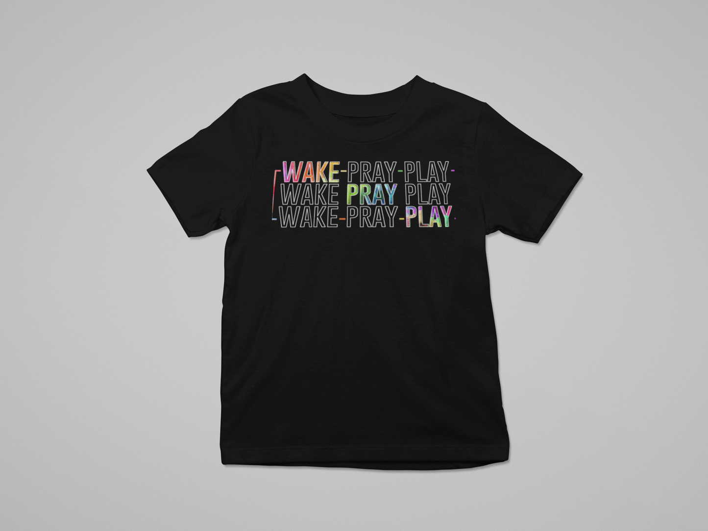 'Wake, Pray, Play' Toddler Tee